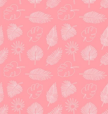 Basit vektör illüstrasyon eğreltiotu yaprakları