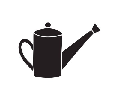 Sulama kutusu, bahçe ve bahçe aletleri. Web tasarımınız için basit bir illüstrasyon