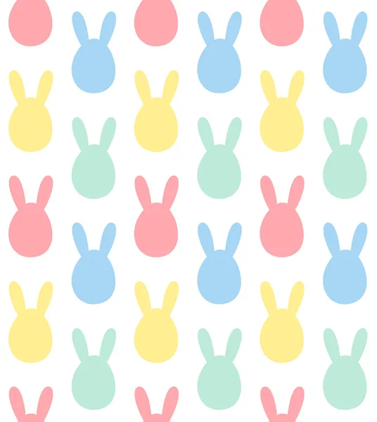 Seamless Pattern Colorful Rabbits — Stock Vector
