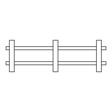 Beyaz arkaplanda izole edilmiş vektör düz çit simgesi