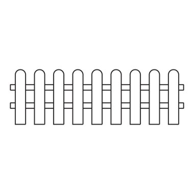 Beyaz arkaplanda izole edilmiş vektör düz çit simgesi