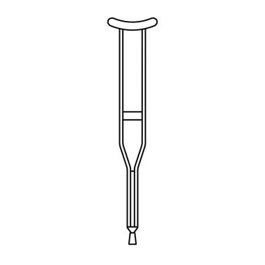 Vektör düz koltuk değneği simgesi