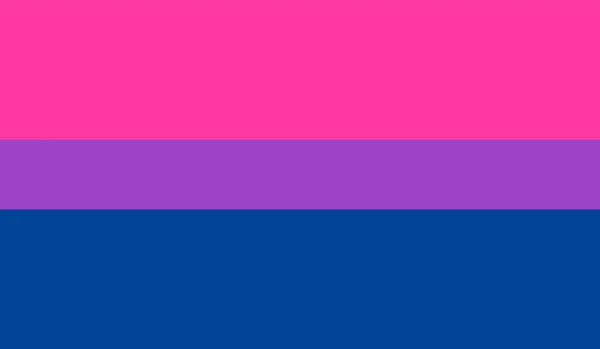 Vector vlakke biseksuele trots vlag — Stockvector