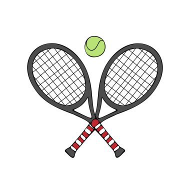 Tenis konsepti vektör illüstrasyon arka planı 