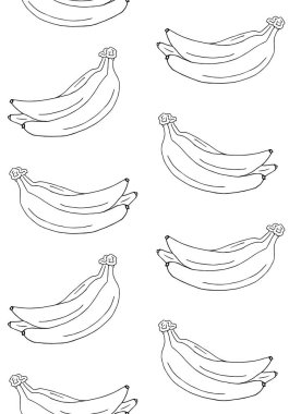 muz vektör illüstrasyon arka planı 