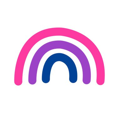 Soyut arkaplanda izole edilmiş gökkuşağı simgesi