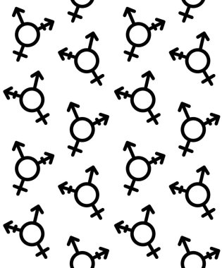 çift cinsiyetli semboller kümesi vektör illüstrasyonu 