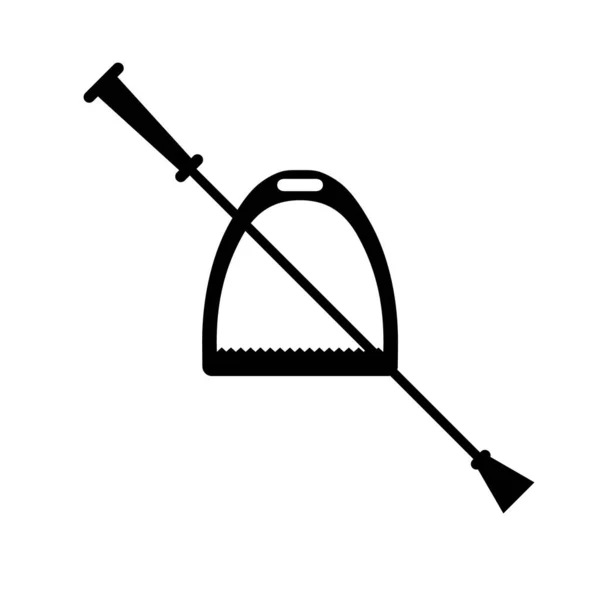 Pferdesteigbügel Und Peitsche — Stockvektor