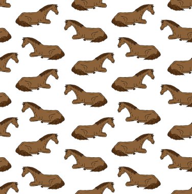 Renkli atların kusursuz şablonu