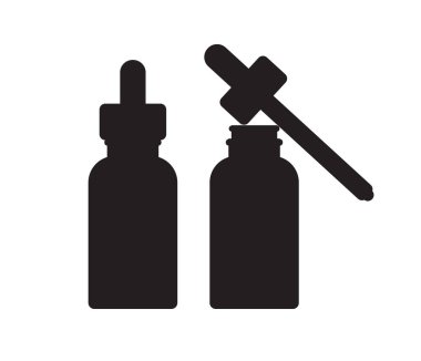 Vector colored hand drawn doodle sketch oil essence bottles with dropper isolated on white background