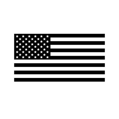 Beyaz arka planda izole edilmiş yassı Amerikan bayrağının vektörsüz deseni