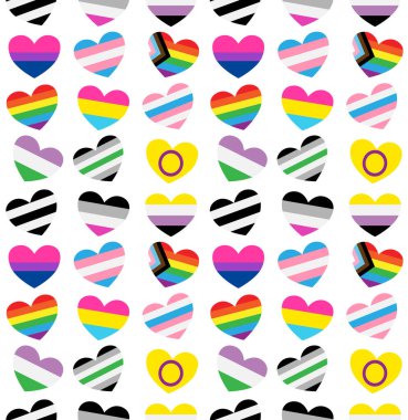 Beyaz arkaplanda izole edilmiş kalpleri çizen vektör el 