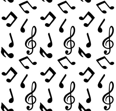 Beyaz arkaplanda izole edilmiş vektörsüz el çizimi çizimi çizim notaları silueti