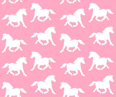 Beyaz arka planda izole edilmiş vektör el çizilmiş atlar 