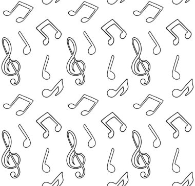 vektör seamless modeli müzik notlar