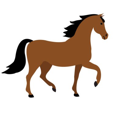 kahverengi at vektör çizimi 