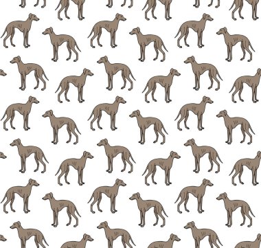 El çiziminin kusursuz deseni. Çizim köpekleri.