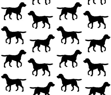 El çiziminin kusursuz deseni. Çizim köpekleri.