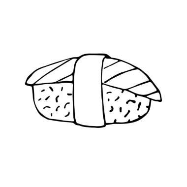 Japon suşi vektör illüstrasyonu 