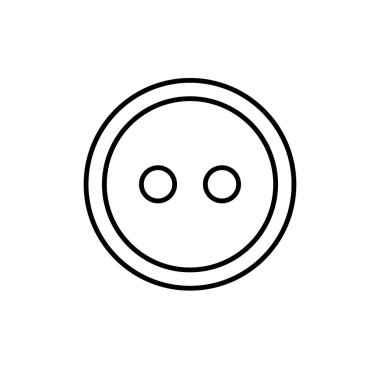 Düz düğme beyaz arkaplanda izole edildi