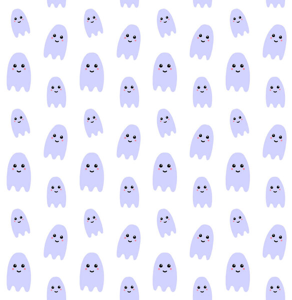 векторная иллюстрация призраков мультфильма, концепция Хэллоуина 