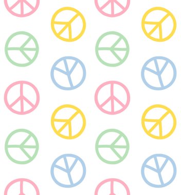 renkli barış işaretleri vektör illüstrasyonu 