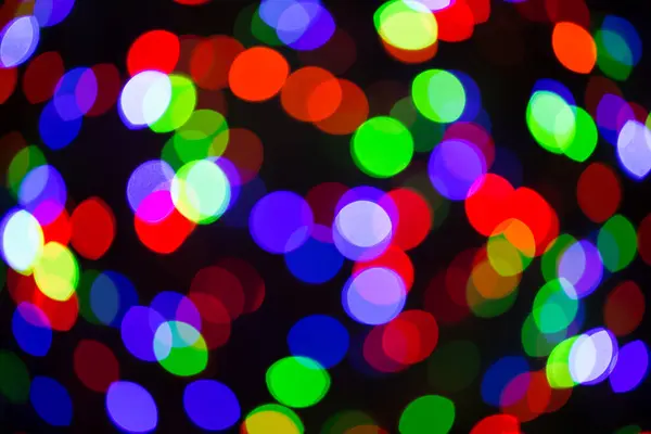 Natal Festivo Luzes Fundo Padrão Borrado Bokeh Com Luz — Fotografia de Stock