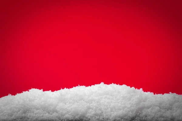 Natal Vermelho Festivo Fundo Neve — Fotografia de Stock