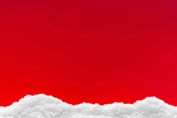 Festive Red Christmas Background White Snowflakes — 스톡 사진