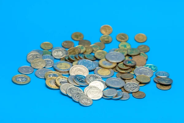 Konzept Des Sparens Münzen Hintergrund Mit Polnischem Zloty Wirtschaft Rezession — Stockfoto