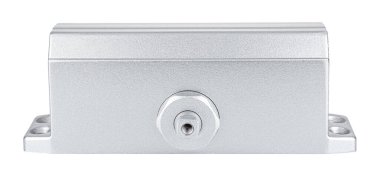 Beyaz arkaplanda izole edilmiş otomatik kapı