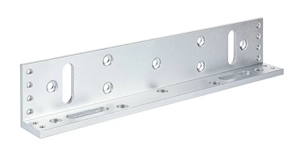 Pelat Pemasangan Aluminium Dari Kunci Pintu Elektromagnetik Terisolasi Pada Latar Stok Foto Bebas Royalti