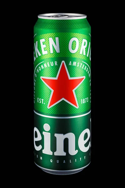 Moscú Rusia Abril 2021 Heineken Original Lager Beer Aluminum Can — Foto de Stock