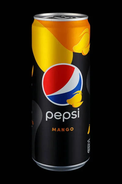 Moscou Russie Avril 2021 Pepsi Mango Boîte Aluminium Coloré Sur — Photo