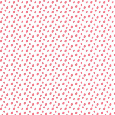 Beyaz arkaplanda vektör pembe nokta deseni