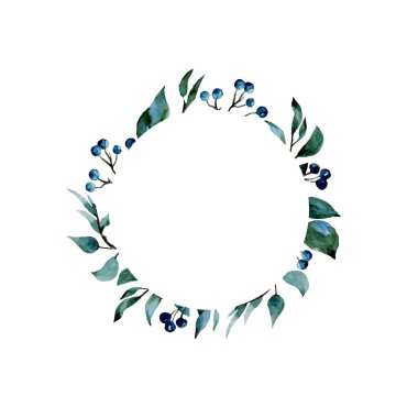 Beyaz arka planda dalların ve dutların suluboya çizimi. Dekorasyon çerçevesi. Mektup. Merhaba bahar.