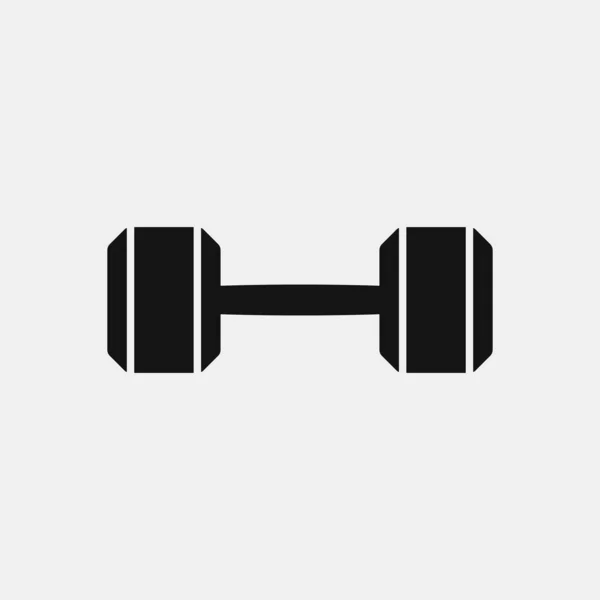 Dumbbell Icon Logo Design Weight Training Equipment Symbol — Stock Vector