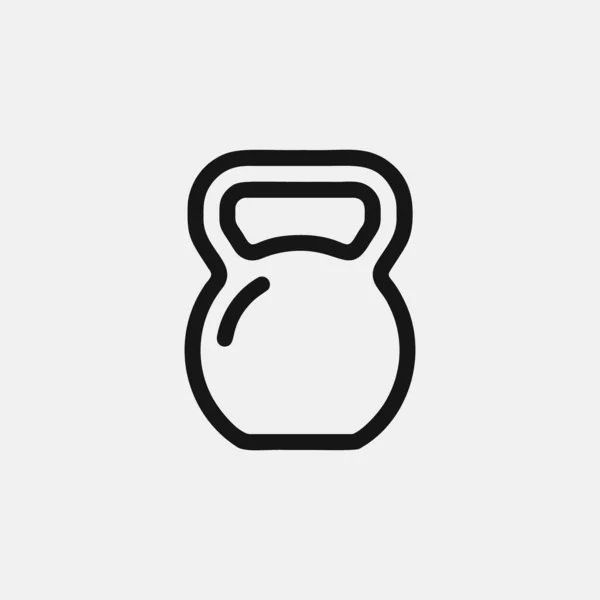 Σχεδιασμός Λογότυπου Εικονιδίου Kettlebell Απλή Επίπεδη Διανυσματική Απεικόνιση — Διανυσματικό Αρχείο