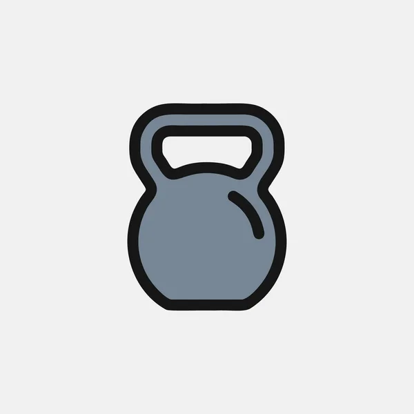 Kettlebell Ikon Logó Design Egyszerű Lapos Vektor Illusztráció — Stock Vector