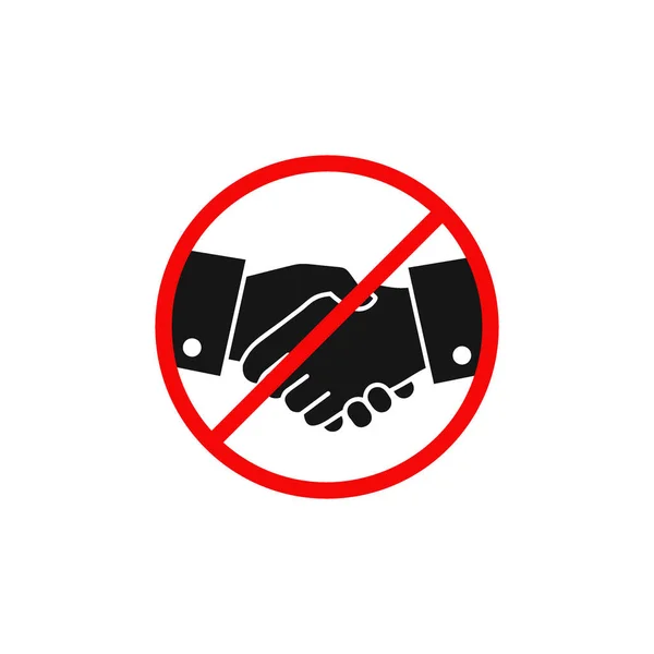 Kein Handshake Icon Vektordesign — Stockvektor