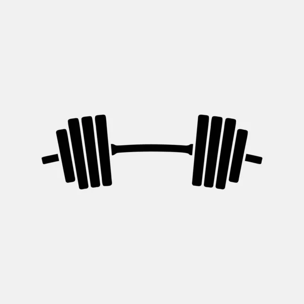 Barbell Icon Logo Design Weight Training Equipment Symbol — Stock Vector