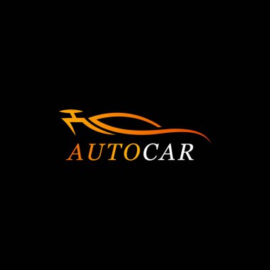 Soyut araba logosu tasarımı konsepti, otomotiv araba vektör tasarım şablonu.