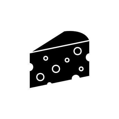 Peynir simgesi düz vektör çizimi