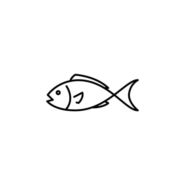 Ilustración Abstracta Icono Pescado Vector — Vector de stock