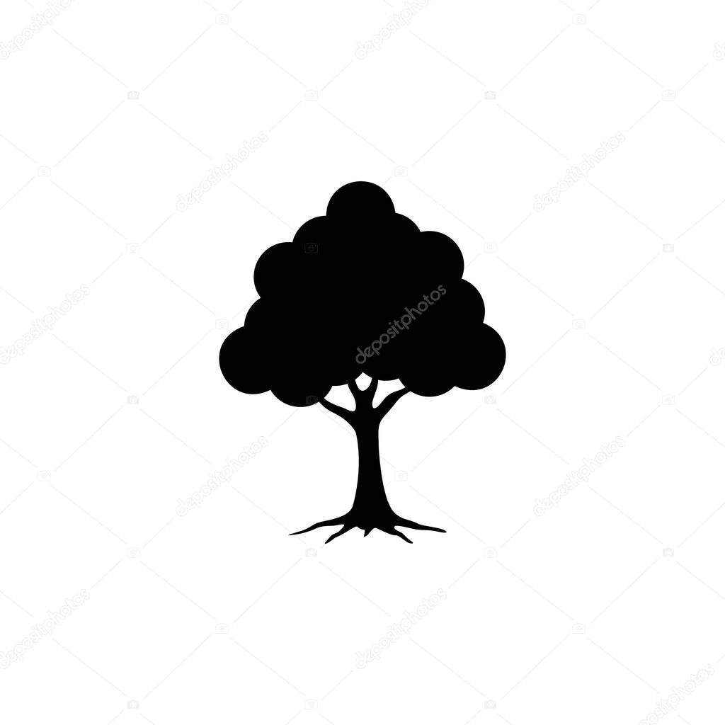 Tree silhouette icon vector illustration