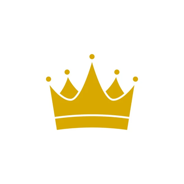 Crown Simgesi Düz Vektör Çizimi — Stok Vektör