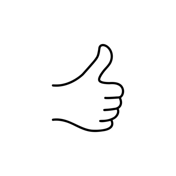 Thumb Ícone Vetor Ilustração —  Vetores de Stock