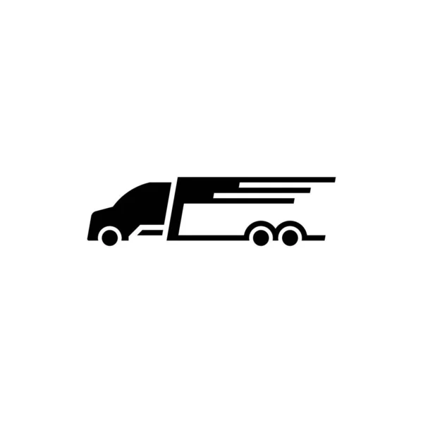 Ilustrace Návrhu Vektoru Nákladního Automobilu Logo Logistické Nebo Doručovací Služby — Stockový vektor