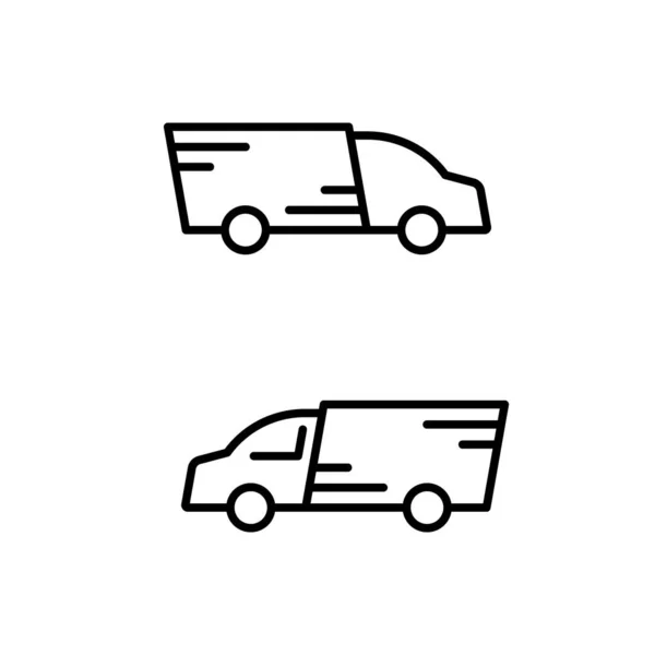 Truck Pictogram Vector Ontwerp Illustratie Logo Van Bezorgdienst — Stockvector