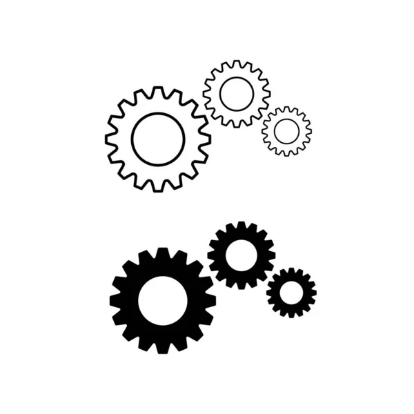 Gear Icon Flat Vector Design — Stock Vector